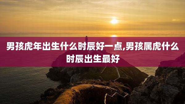 男孩虎年出生什么时辰好一点,男孩属虎什么时辰出生最好