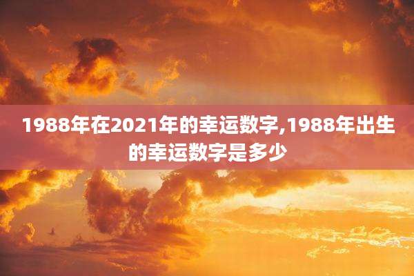 1988年在2021年的幸运数字,1988年出生的幸运数字是多少