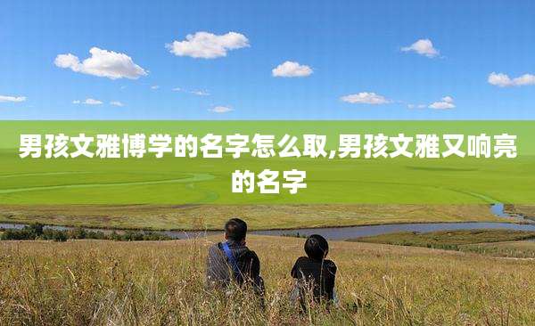 男孩文雅博学的名字怎么取,男孩文雅又响亮的名字