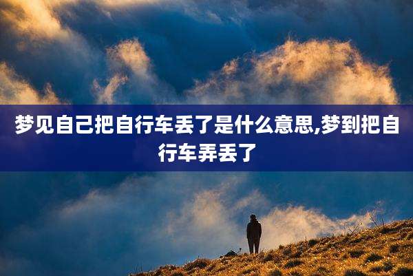 梦见自己把自行车丢了是什么意思,梦到把自行车弄丢了