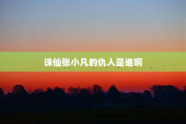 诛仙张小凡的仇人是谁啊