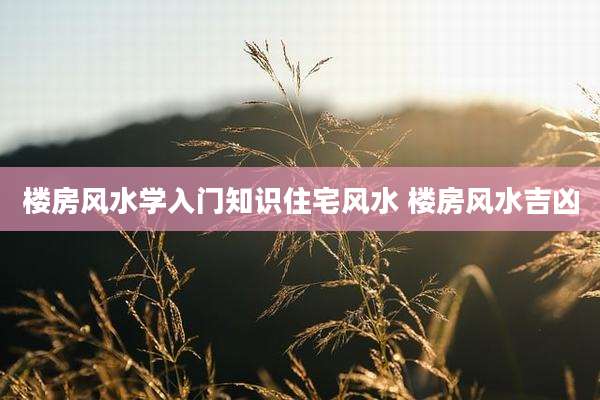 楼房风水学入门知识住宅风水 楼房风水吉凶