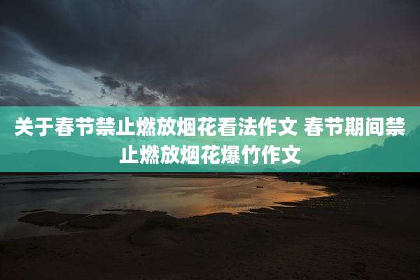 关于春节禁止燃放烟花看法作文 春节期间禁止燃放烟花爆竹作文