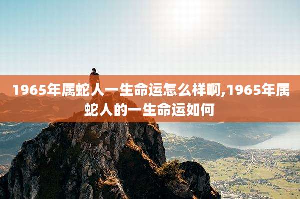 1965年属蛇人一生命运怎么样啊,1965年属蛇人的一生命运如何