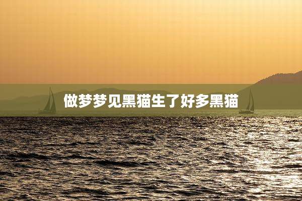 做梦梦见黑猫生了好多黑猫