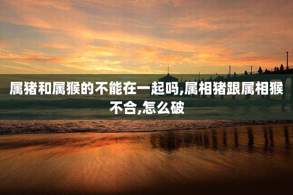 属猪和属猴的不能在一起吗,属相猪跟属相猴不合,怎么破