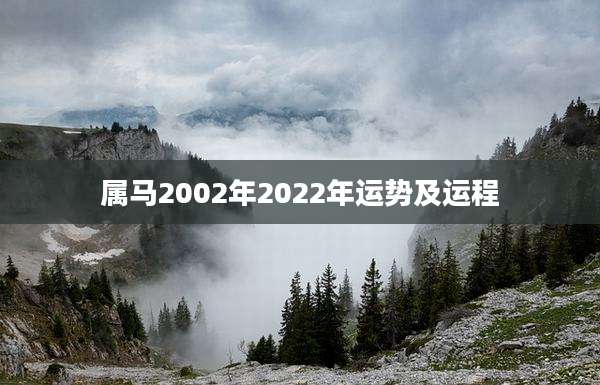属马2002年2022年运势及运程
