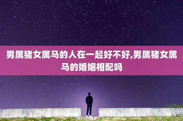 男属猪女属马的人在一起好不好,男属猪女属马的婚姻相配吗