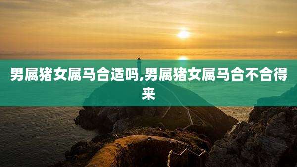 男属猪女属马合适吗,男属猪女属马合不合得来