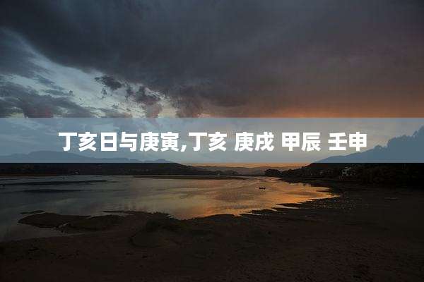 丁亥日与庚寅,丁亥 庚戌 甲辰 壬申
