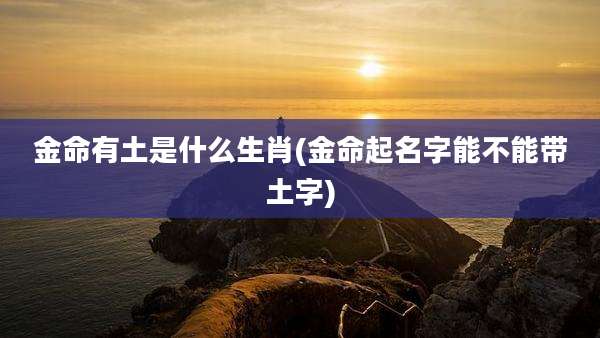 金命有土是什么生肖(金命起名字能不能带土字)