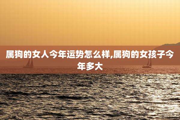 属狗的女人今年运势怎么样,属狗的女孩子今年多大