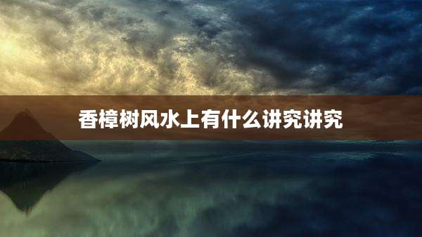 香樟树风水上有什么讲究讲究