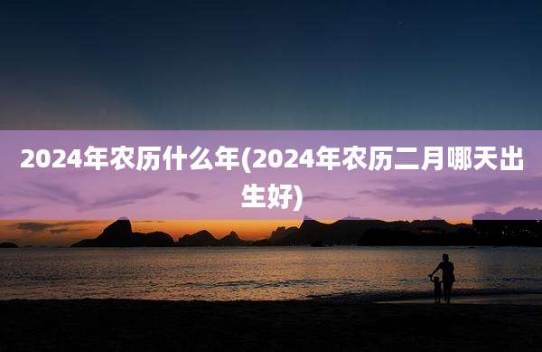 2024年农历什么年(2024年农历二月哪天出生好)