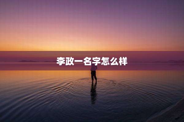 李政一名字怎么样