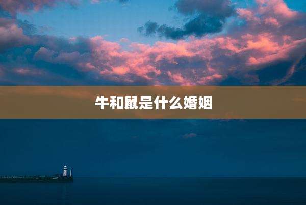 牛和鼠是什么婚姻