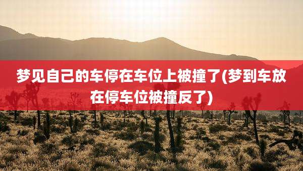 梦见自己的车停在车位上被撞了(梦到车放在停车位被撞反了)
