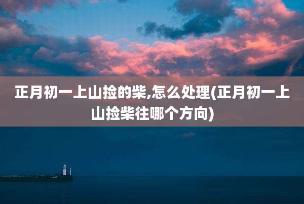 正月初一上山捡的柴,怎么处理(正月初一上山捡柴往哪个方向)
