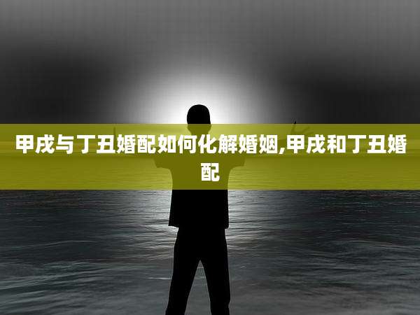 甲戌与丁丑婚配如何化解婚姻,甲戌和丁丑婚配