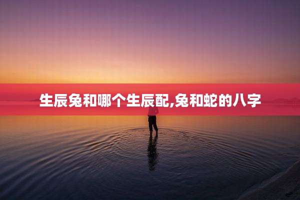 生辰兔和哪个生辰配,兔和蛇的八字