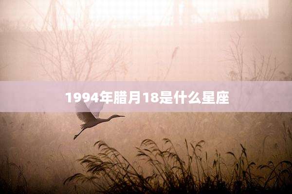 1994年腊月18是什么星座