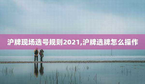 沪牌现场选号规则2021,沪牌选牌怎么操作