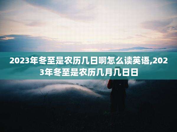 2023年冬至是农历几日啊怎么读英语,2023年冬至是农历几月几日日