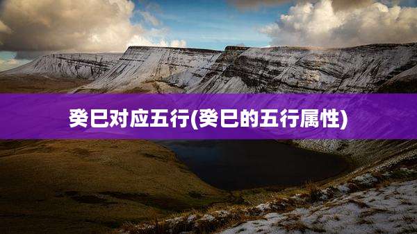 癸巳对应五行(癸巳的五行属性)