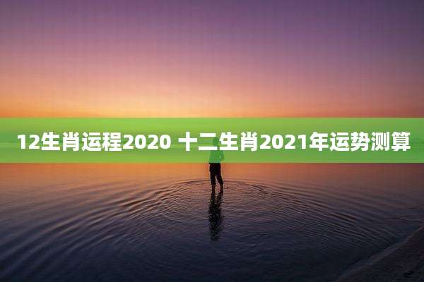 12生肖运程2020 十二生肖2021年运势测算