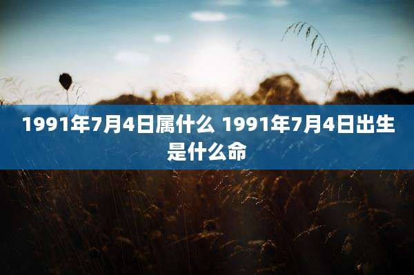 1991年7月4日属什么 1991年7月4日出生是什么命