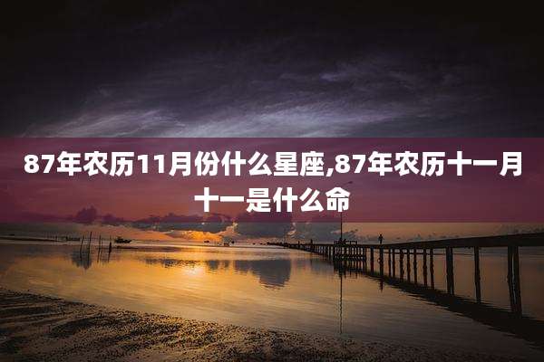 87年农历11月份什么星座,87年农历十一月十一是什么命