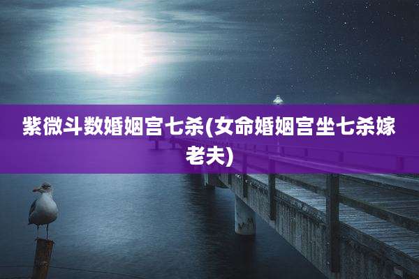 紫微斗数婚姻宫七杀(女命婚姻宫坐七杀嫁老夫)