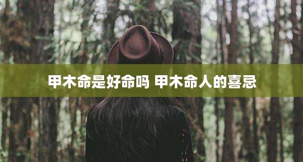 甲木命是好命吗 甲木命人的喜忌