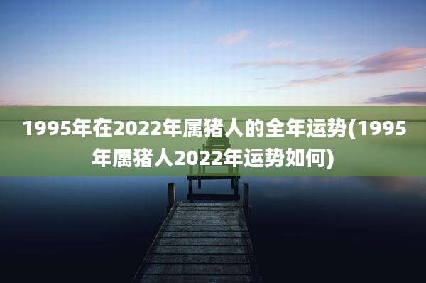 1995年在2022年属猪人的全年运势(1995年属猪人2022年运势如何)