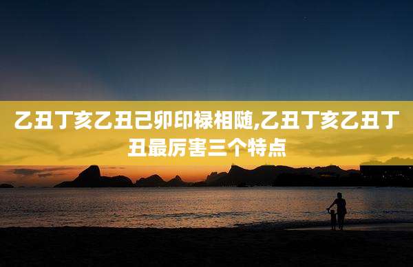 乙丑丁亥乙丑己卯印禄相随,乙丑丁亥乙丑丁丑最厉害三个特点