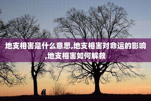 地支相害是什么意思,地支相害对命运的影响,地支相害如何解救