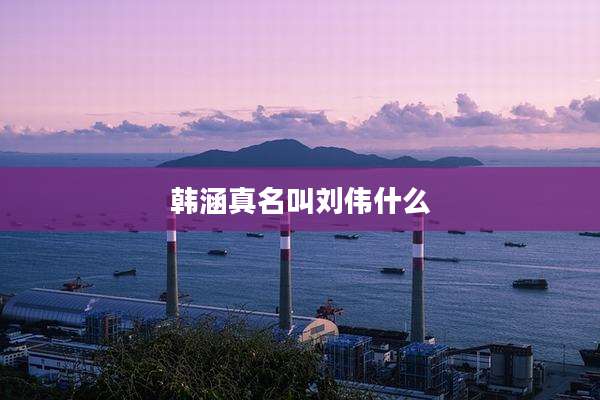 韩涵真名叫刘伟什么