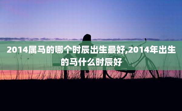 2014属马的哪个时辰出生最好,2014年出生的马什么时辰好