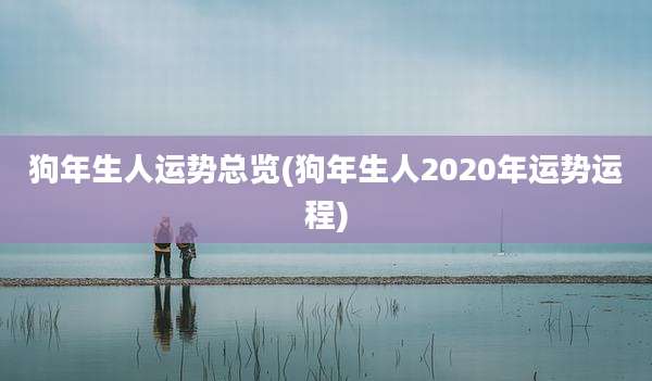 狗年生人运势总览(狗年生人2020年运势运程)