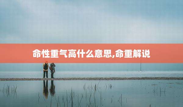 命性重气高什么意思,命重解说