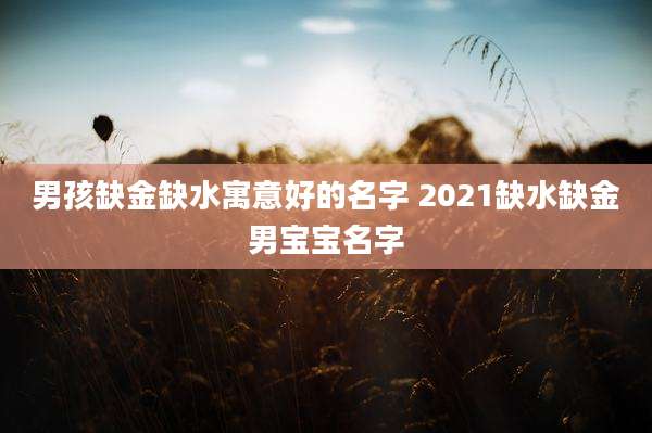 男孩缺金缺水寓意好的名字 2021缺水缺金男宝宝名字