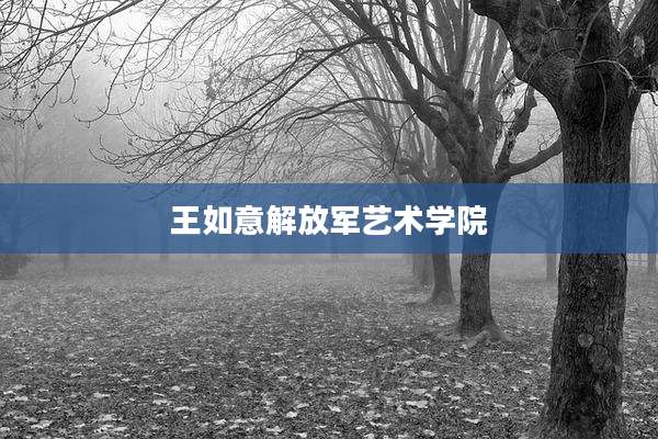 王如意解放军艺术学院