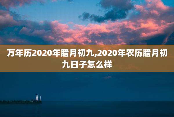 万年历2020年腊月初九,2020年农历腊月初九日子怎么样