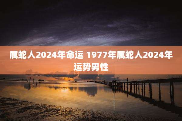 属蛇人2024年命运 1977年属蛇人2024年运势男性