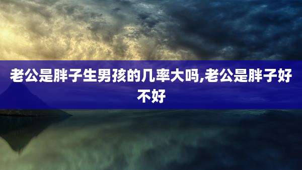 老公是胖子生男孩的几率大吗,老公是胖子好不好
