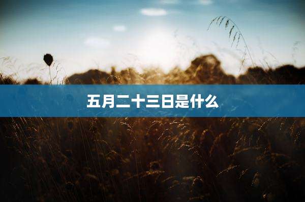 五月二十三日是什么
