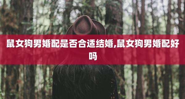 鼠女狗男婚配是否合适结婚,鼠女狗男婚配好吗