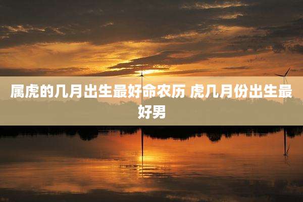 属虎的几月出生最好命农历 虎几月份出生最好男