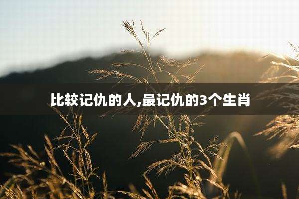 比较记仇的人,最记仇的3个生肖