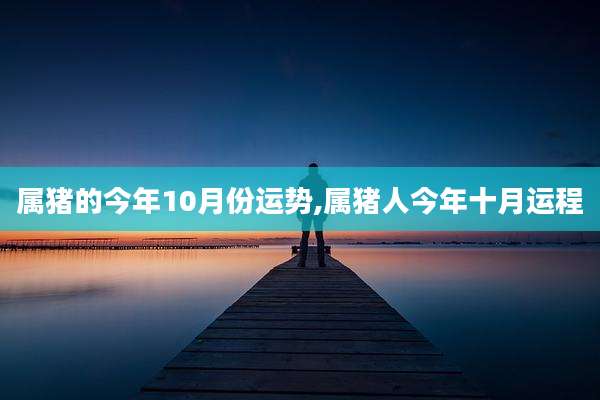 属猪的今年10月份运势,属猪人今年十月运程